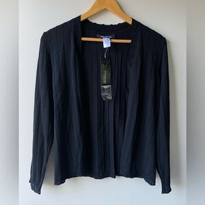 Jones New York black ribbed knit cardigan NWT